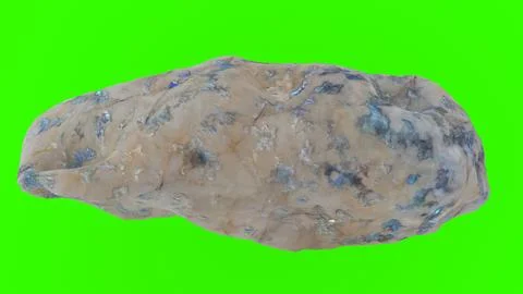 Asteroid with minerals with green background Stock Illustration