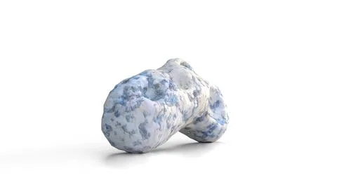 Asteroid with minerals on white background Stock Illustration