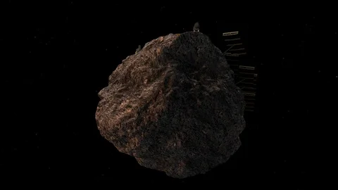 Asteroid mining-solar panels Stock-Footage 91532121