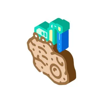 Asteroid mining space exploration isometric icon vector illustration 스톡 일러스트