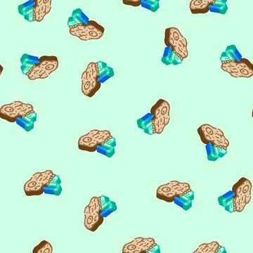 Asteroid mining space exploration isometric icon seamless pattern Illustrazione stock