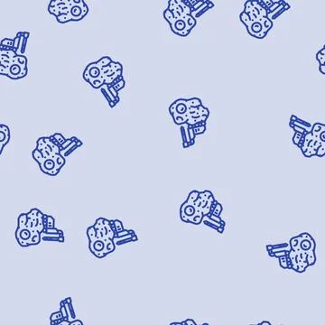 Asteroid mining space exploration line vector seamless pattern イラスト素材