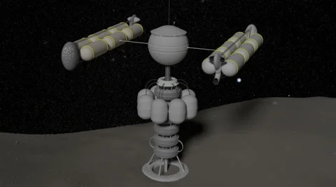 Asteroid Mining Station Stock Footage 59677796