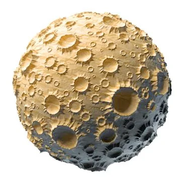 Asteroid moon planet satellite Stock Illustration