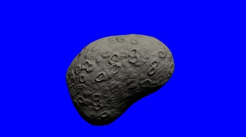 Asteroid moon rotates Stock Footage 40560469