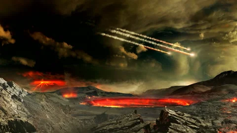 Asteroid or astronomical objects in deep space. Stock Footage 158010053