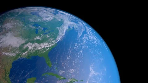 Asteroid pass close to Earth,Over North America, 4k, alpha channel Stock Footage 121349438