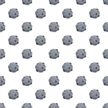 Asteroid pattern creating an outer space seamless background Illustrazione stock