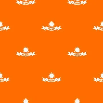 Asteroid pattern vector orange Illustrazione stock
