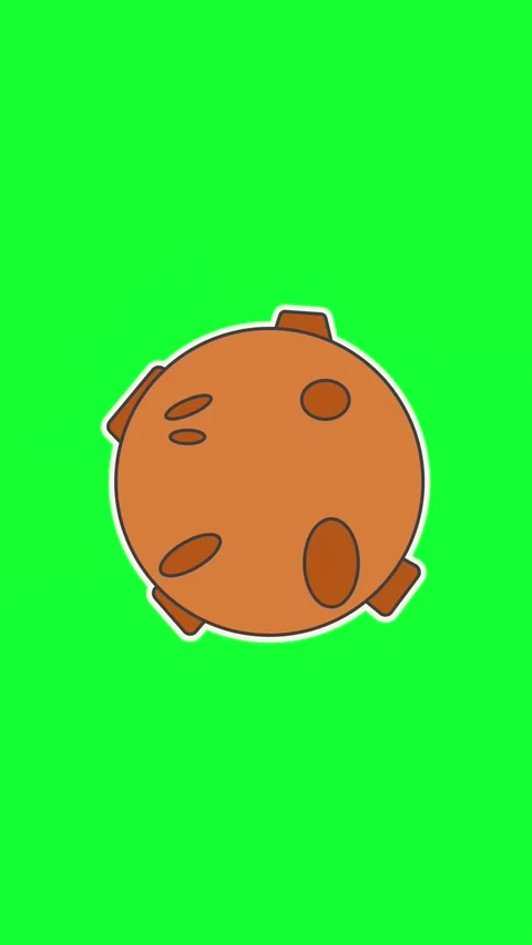 Asteroid Planet Loop Green Screen Animation Video stock 346567094