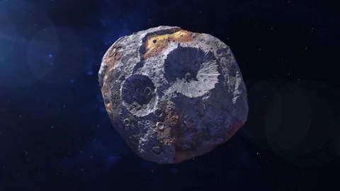Asteroid Psyche the large metallic asteroid. Stock Footage 244465208