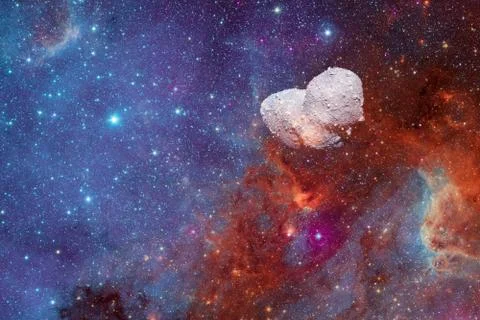 Asteroid. Science fiction cosmos. Elements of this image furnished by NASA Foto stock