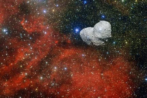 Asteroid. Science fiction cosmos. Elements of this image furnished by NASA Stock Photos