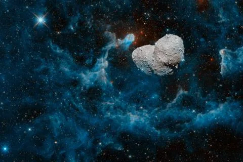Asteroid. Science fiction cosmos. Elements of this image furnished by NASA Stock Photos