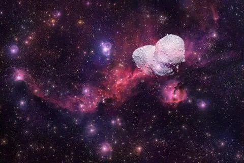 Asteroid. Science fiction cosmos. Elements of this image furnished by NASA Stock Photos