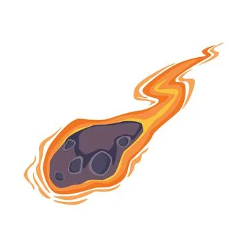 Asteroid semi flat color vector object 스톡 일러스트