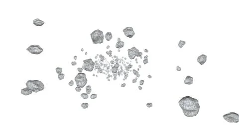 Asteroid shock wave on a white background Stock Illustration