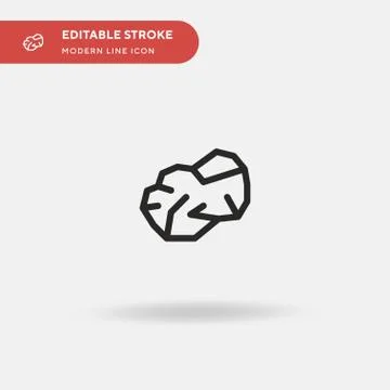 Asteroid Simple vector icon. Illustration symbol design template for web mobi Stock Illustration