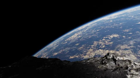 Asteroid in space 4K Stock Footage 242359735