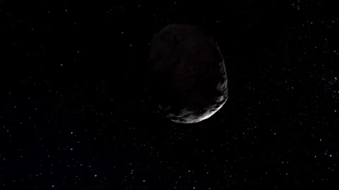 Asteroid space flyby 4K Stock Footage 302469724