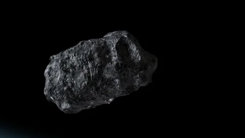 Asteroid in space flying towards atmosphere side Vidéo 101976576