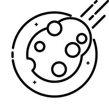 Asteroid in Space Stock Illustration