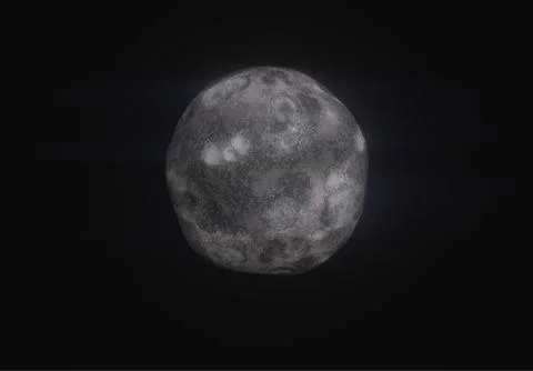 Asteroid Space Rock 3D render Stock Illustration