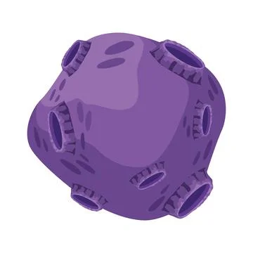 Asteroid spatial rock isolated icon Stock Illustration