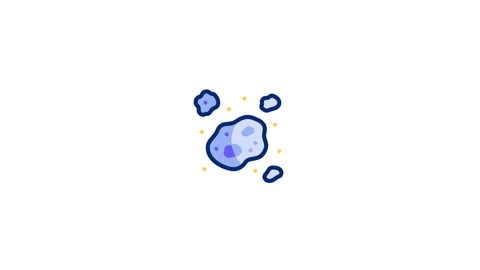 Asteroids Animated Icon Stock Footage 320201330