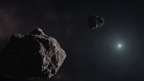 Asteroids in the Asteroid Belt Stock Footage 85631871
