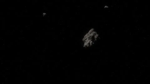 Asteroids Collide Stock Footage 145702718