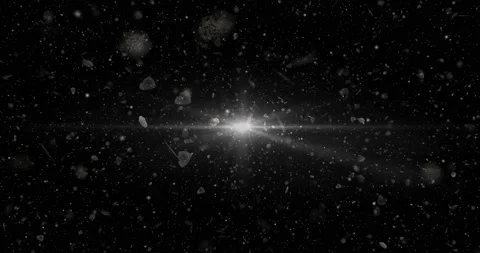 Asteroids flying in space. 動画素材 218876043