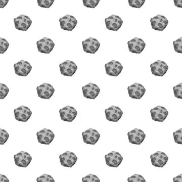 Asteroids forming a repeating pattern on a white background Illustrazione stock