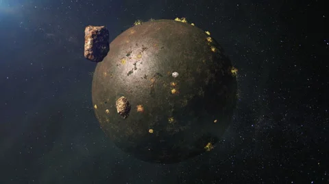 Asteroids Hitting Planet Stock Footage 54226000