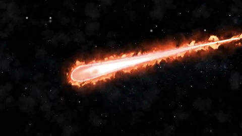 Asteroids Meteors burns in the atmosphere. Stock Footage 161612997