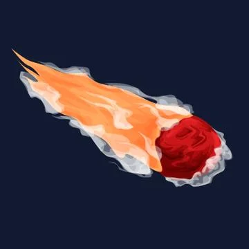 Asteroids or comet vector cartoon illustration for games, posters, designers Stock Illustration