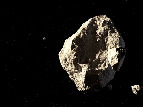 Asteroids in space Stock Footage 73764731