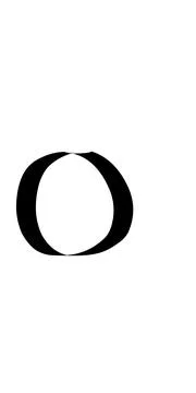 Asthetic hand scribbled letter O. Illustrazione stock