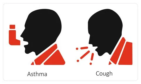 Asthma and Cough Stock Illustration