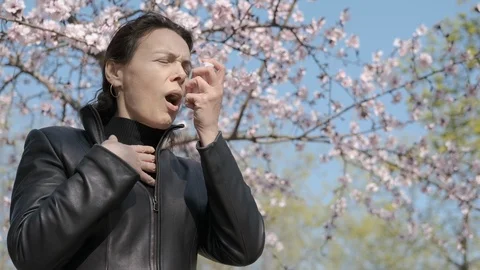 Asthma attack. Stock Footage 107585152