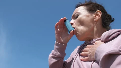 Asthma attack. Stock Footage 223205007