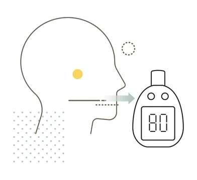 Asthma  - Digital peak flow meter Device - Stock Icon Stock Illustration