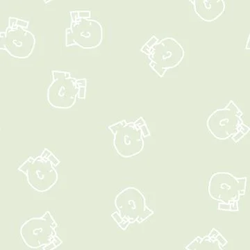 Asthma health problem line vector seamless pattern Stock Illustration