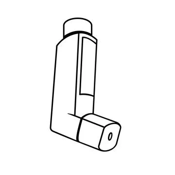 Asthma Inhaler Icon Outline Vector Stock Illustration