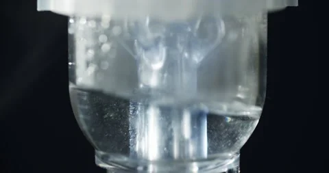 Asthma medication in the nebulizer cup Stock Footage 141856068