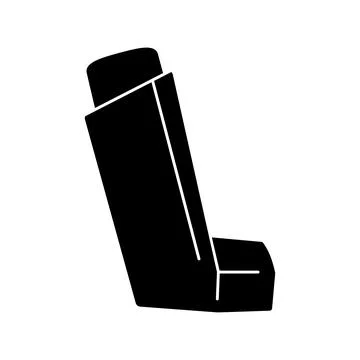 Asthma Puffer Side On Icon Silhouette Vector Stock Illustration