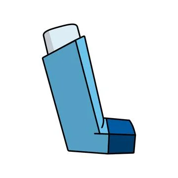 Asthma Puffer Side On Icon Vector Stock Illustration