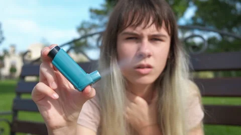 Asthma stops. Stock Footage 305069325