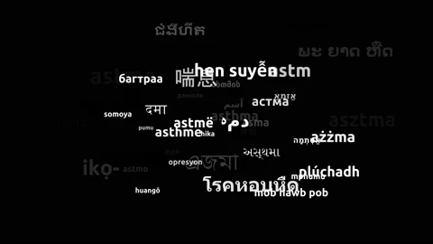 Asthma Translated in 48 Worldwide Languages Endless Looping 3d Zooming Wordcl Stock-Footage 145223512