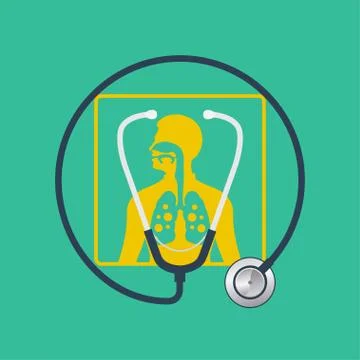 Asthma vector logo design template Stock Illustration